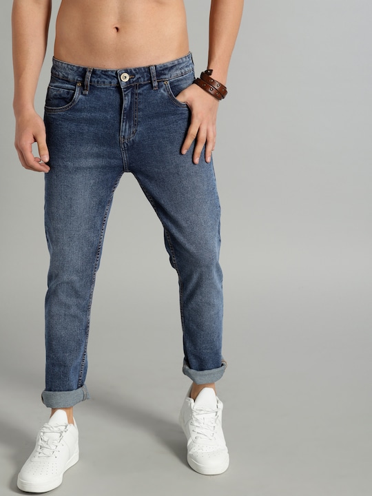 Roadster - The Lifestyle Co Men Blue Skinny Fit Mid-Rise Clean Look Stretchable Jeans