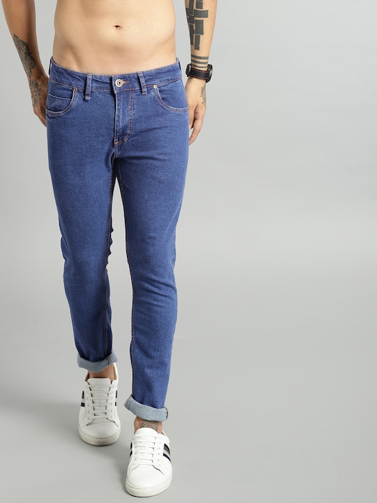 Roadster - Men Blue Skinny Fit Mid-Rise Clean Look Stretchable Jeans