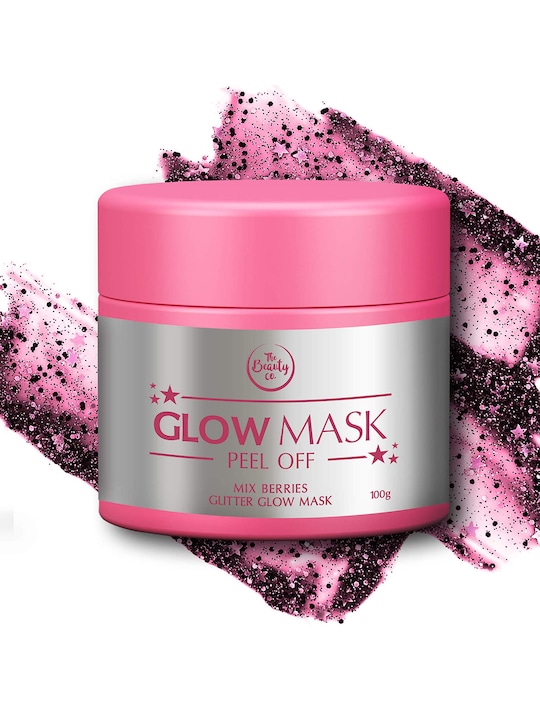 The Beauty Co. - Mix Berries Glitter Glow Mask for Instant Glow on Face 100g