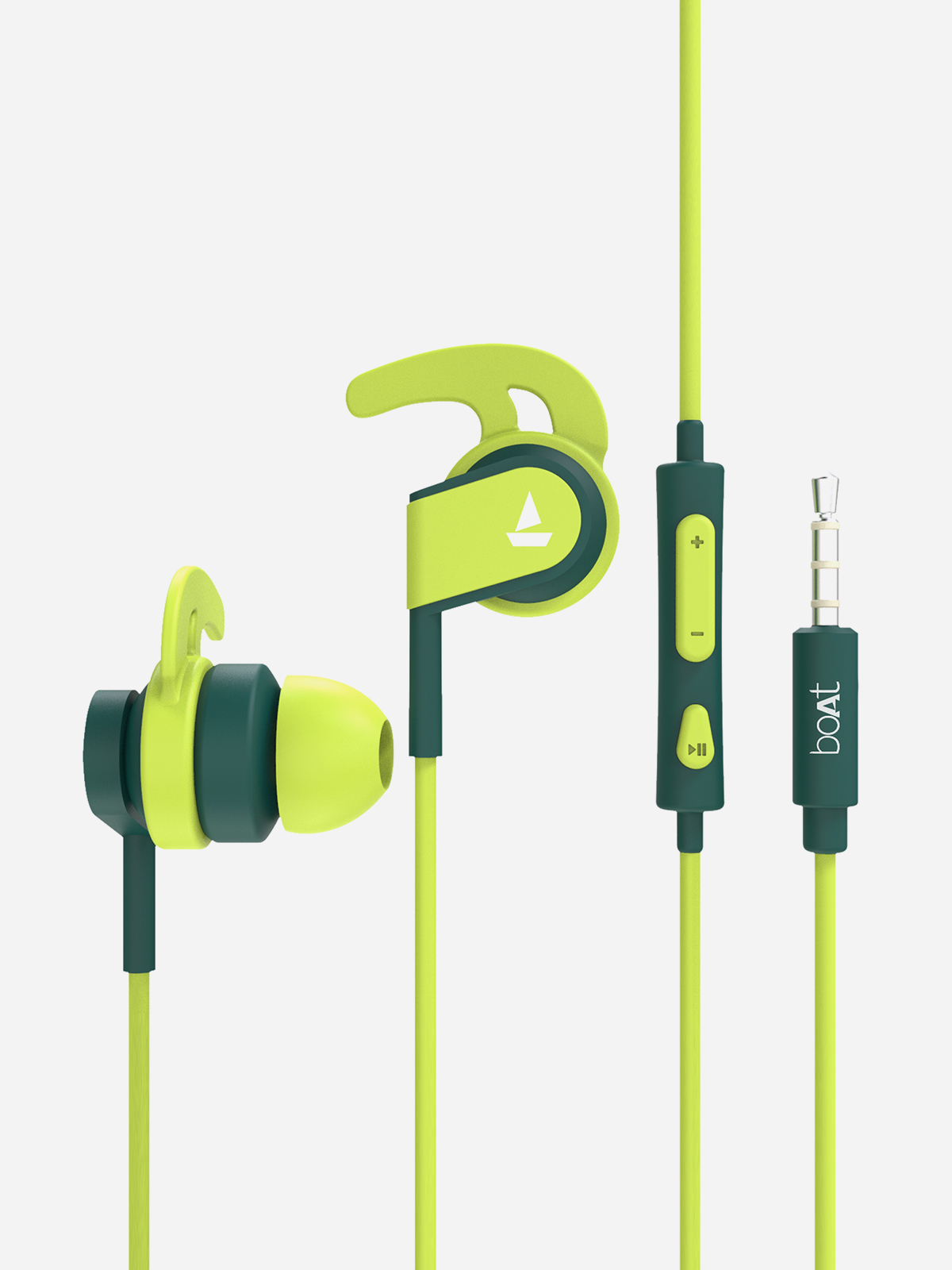 boAt - Bassheads 242 Wired Sports Earphones with HD Sound, Green