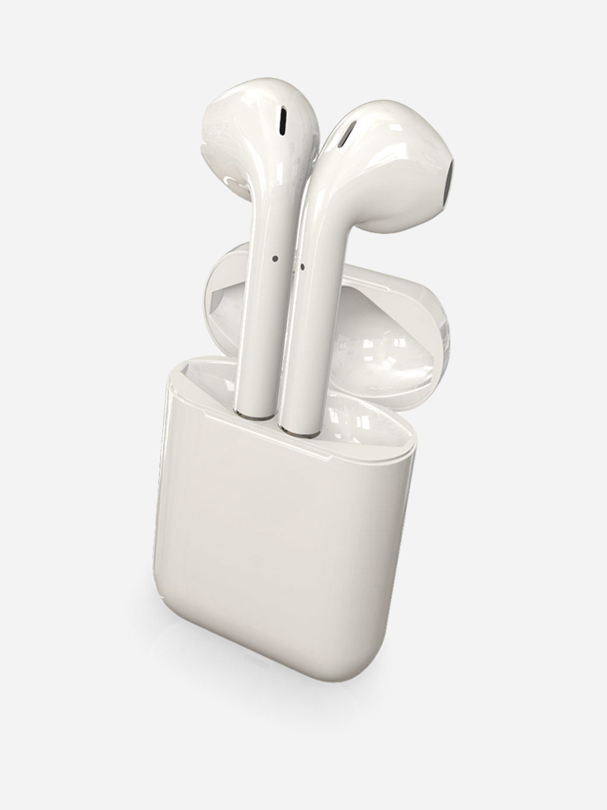 Urban Style - White Plastic Wireless Earpods with Charging Case