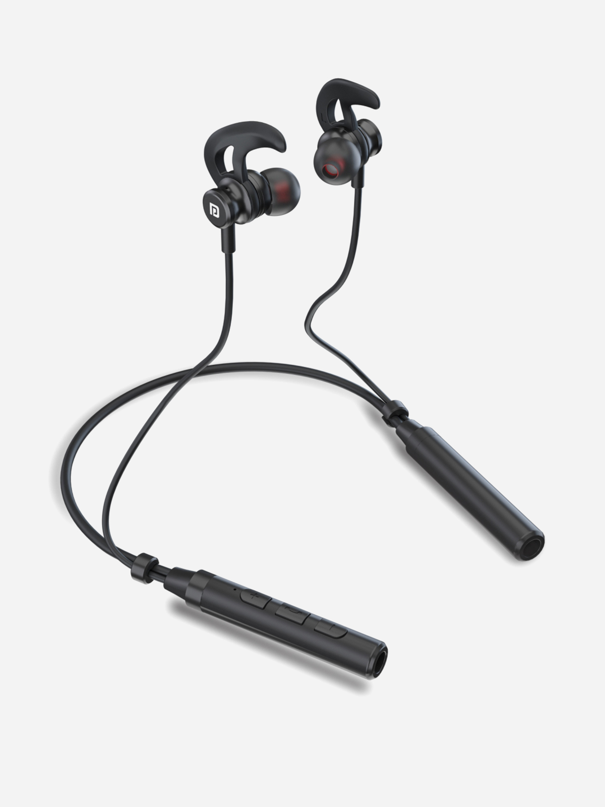 Portronics - Black Harmonics 222 Wireless Sports Headset With Bluetooth 5.0