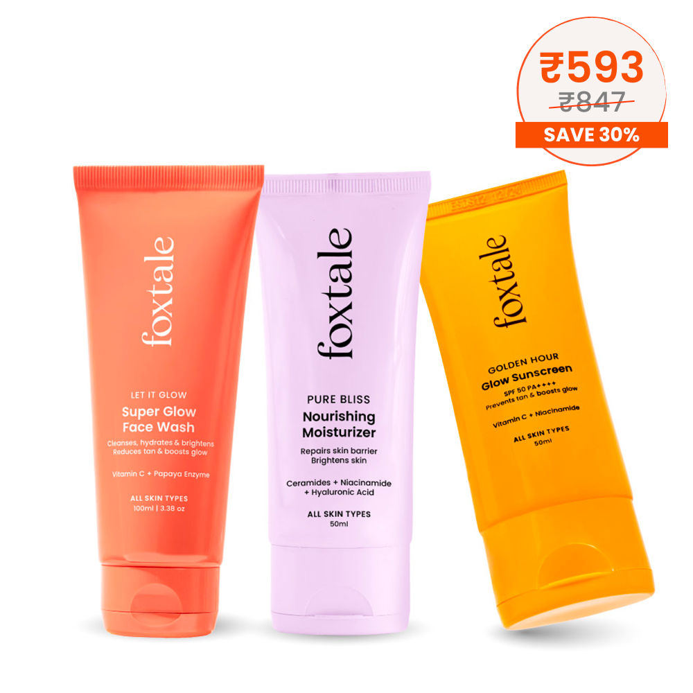 Foxtale Hydra-Glow Trio  -  Bright, Hydrated & Sun-Protected Skin