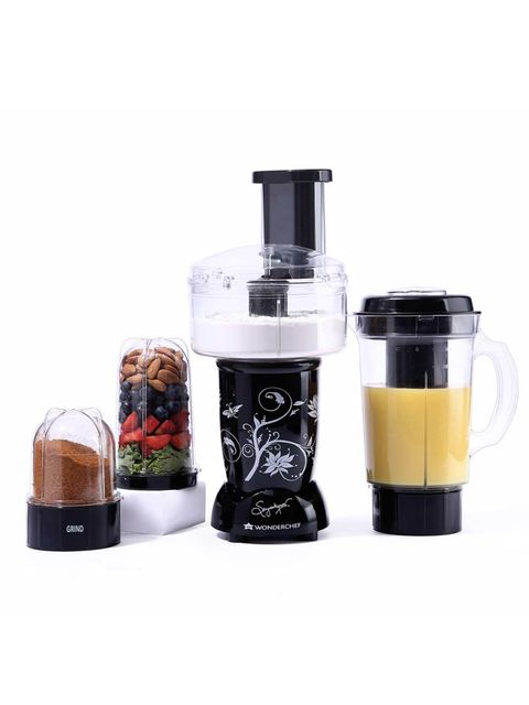 Nutri-Blend Compact Food Processor, 4 Unbreakable Jars - Black, 400W