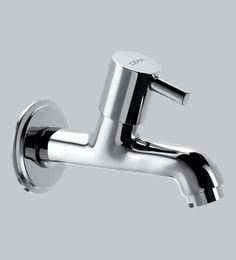 Brass Wall Mounted Long Nose Bath Taps in Chrome