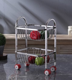 Stainless Steel Fruit Trolley - 13.5 Inch(Trolley 13.5 x10.5 x18.5 inch)