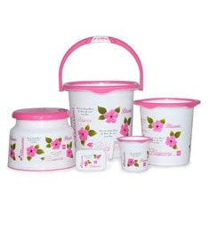 Plastic 5 Pcs Bucket Set in Pink