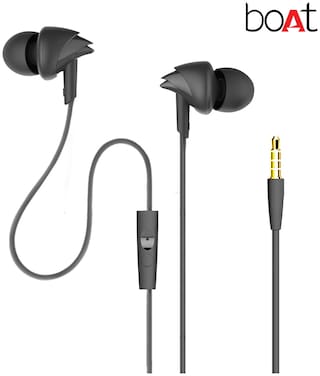 boAt bassheads 100 In-Ear Wired Headphone ( Black )