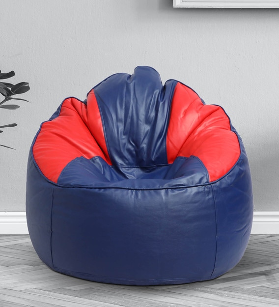 Mudda XXXL Bean Bag Cover in Navy & Red Colour