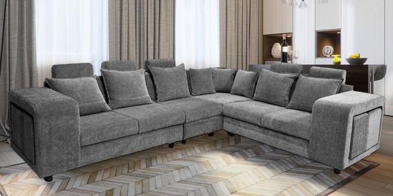 Amanda Corner Sofa in Light Grey Colour