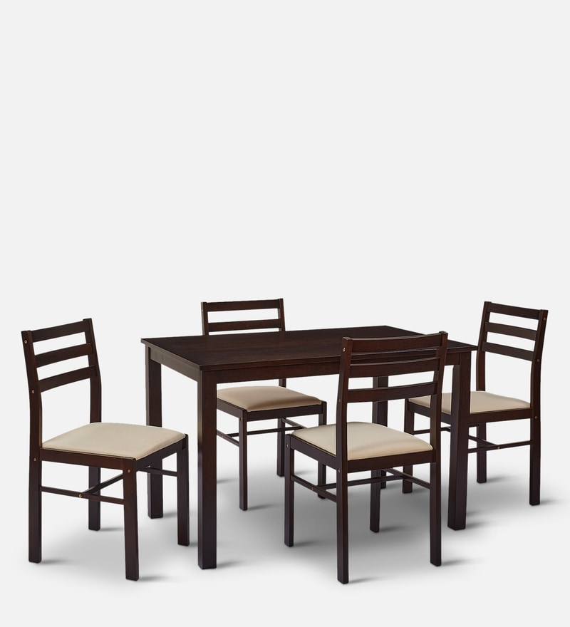 Joyce 4 Seater Dining Set in Walnut Finish