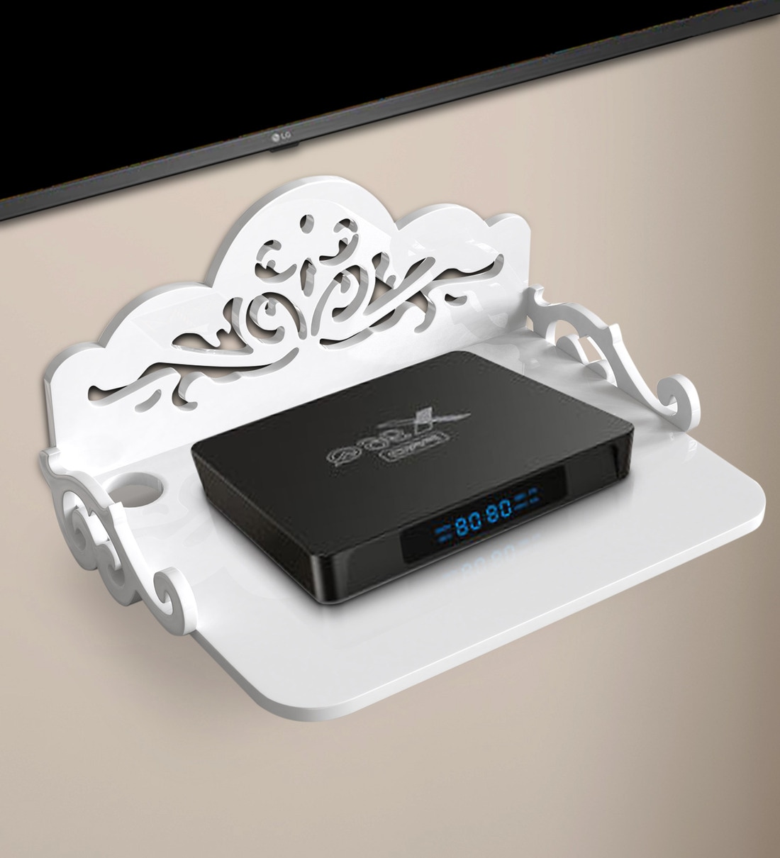 MDF Set Top Box Wall Shelf, By Wooden Twist