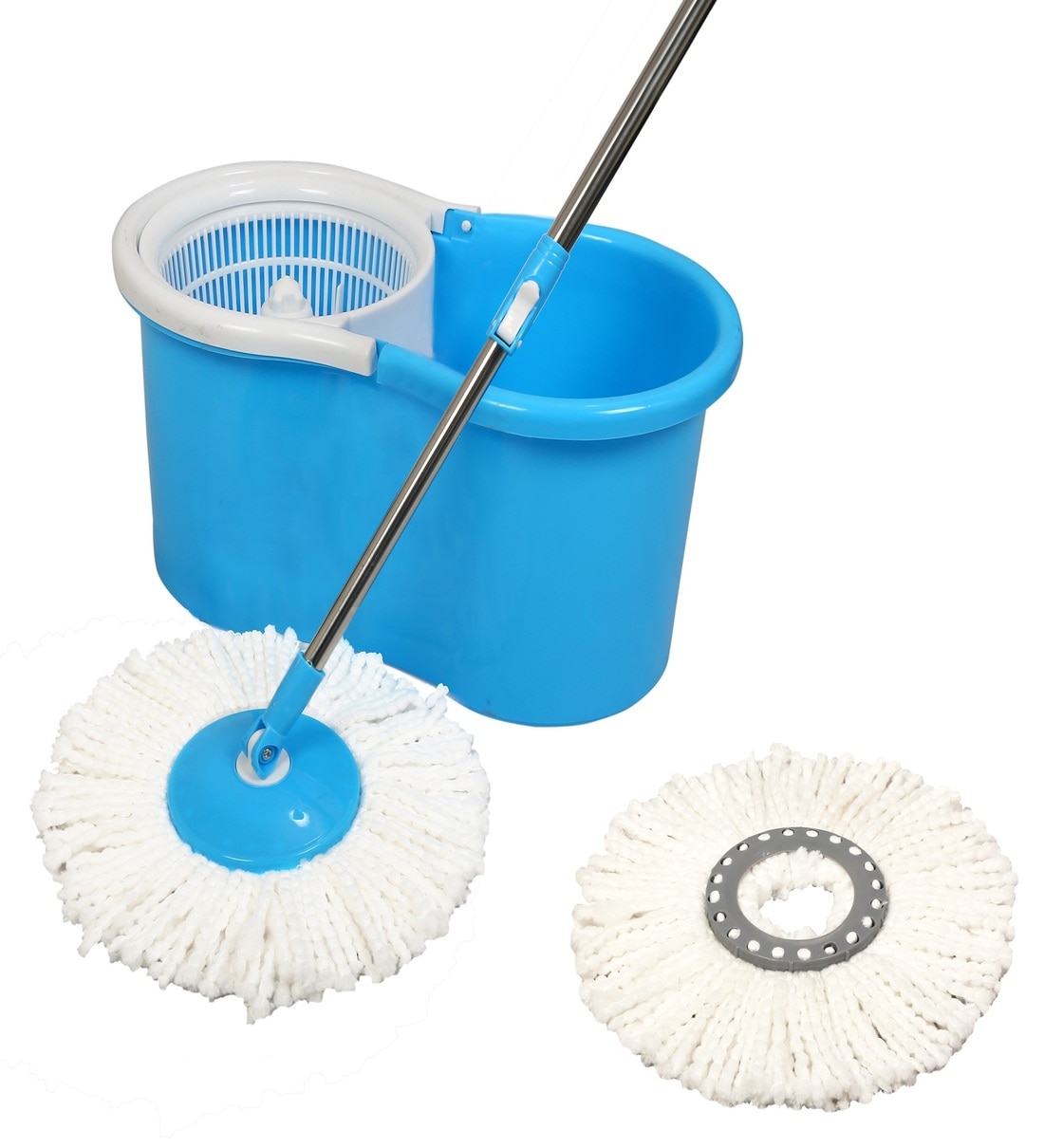 Blue 360  Spin Mop Set with Additional Refill Mop Set, By Esquire