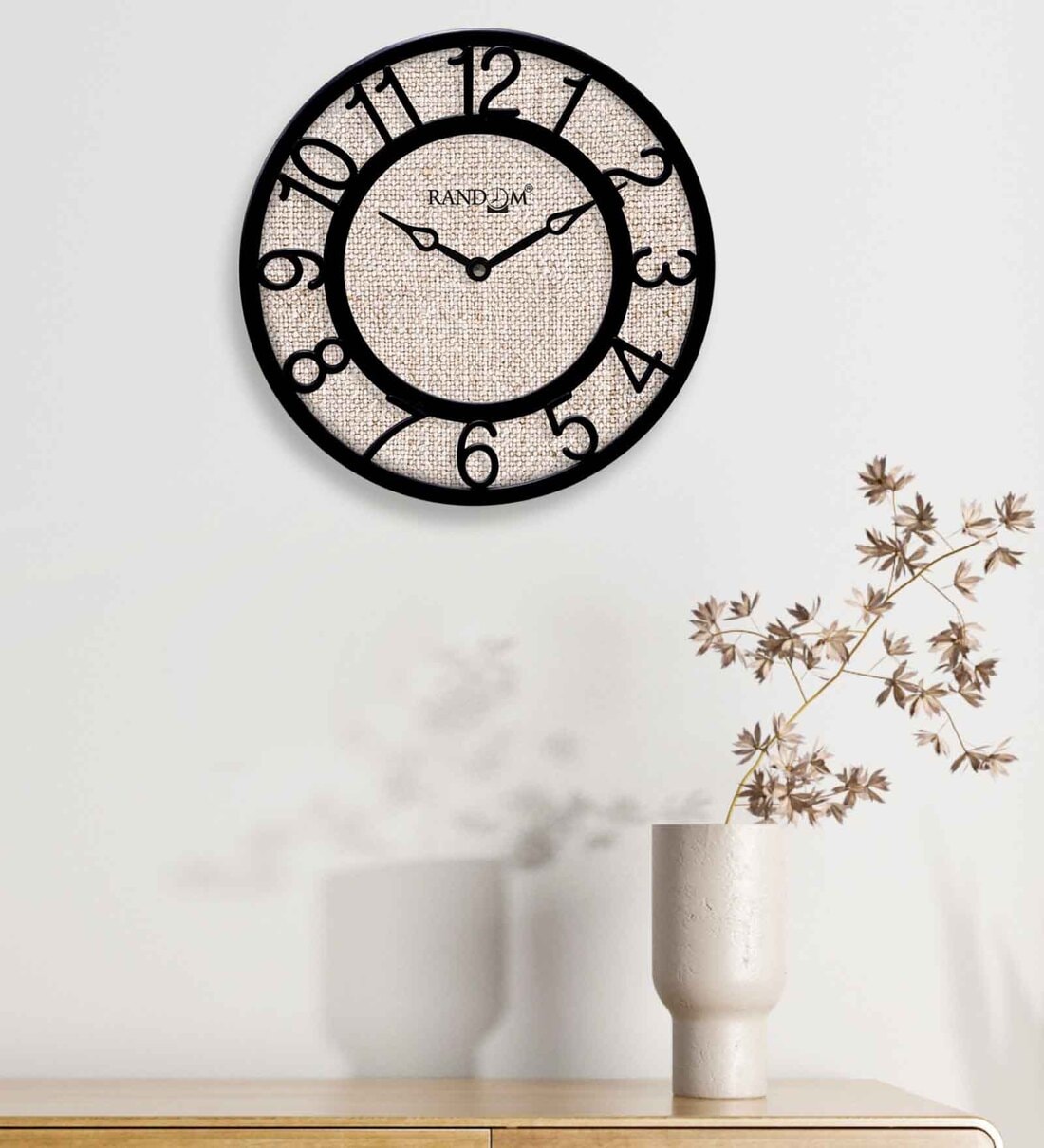 Contemporary 8 Inch Plastic Wall Clock, By Random