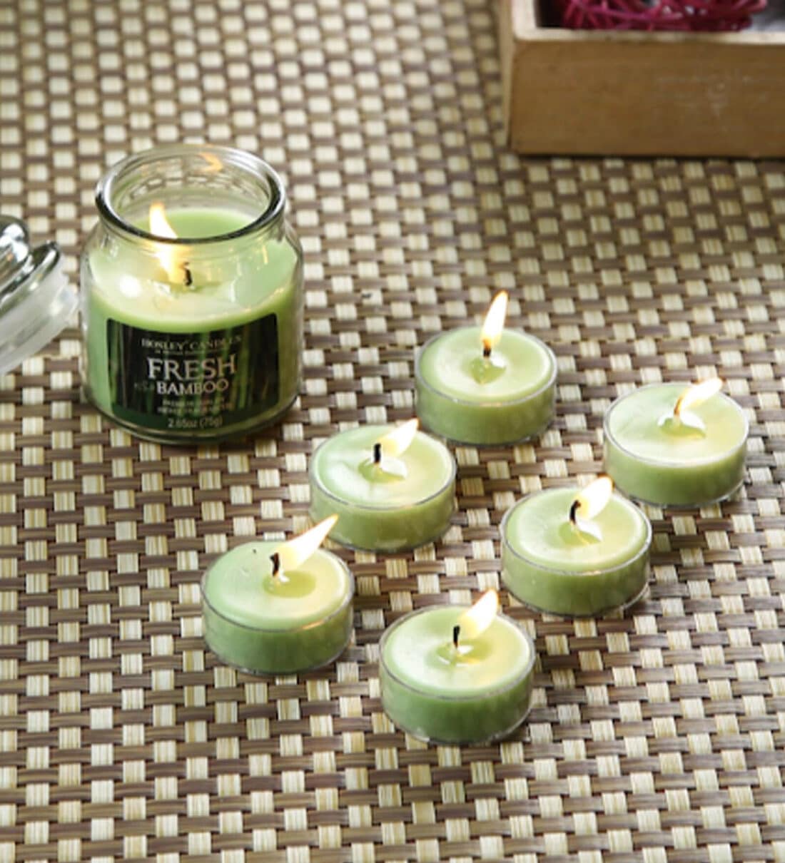 Fresh Bamboo (Set Of 7) Scented Candles, By Hosley