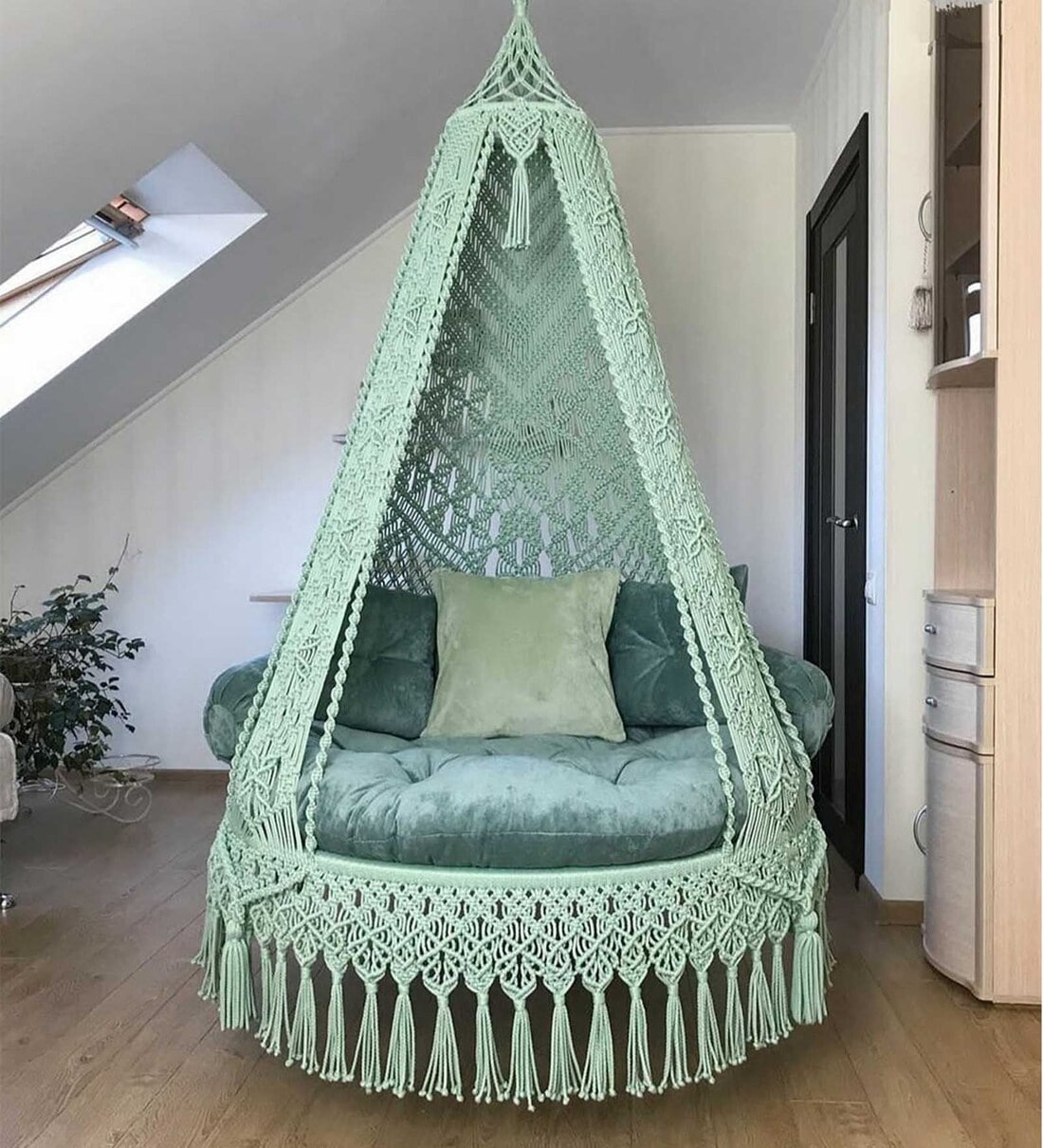 Fabric Swing in Green Colour, By Kaahira