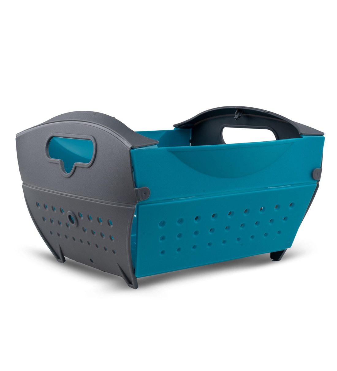 Collapsible Blue Plastic Serving Basket, By Homepuff
