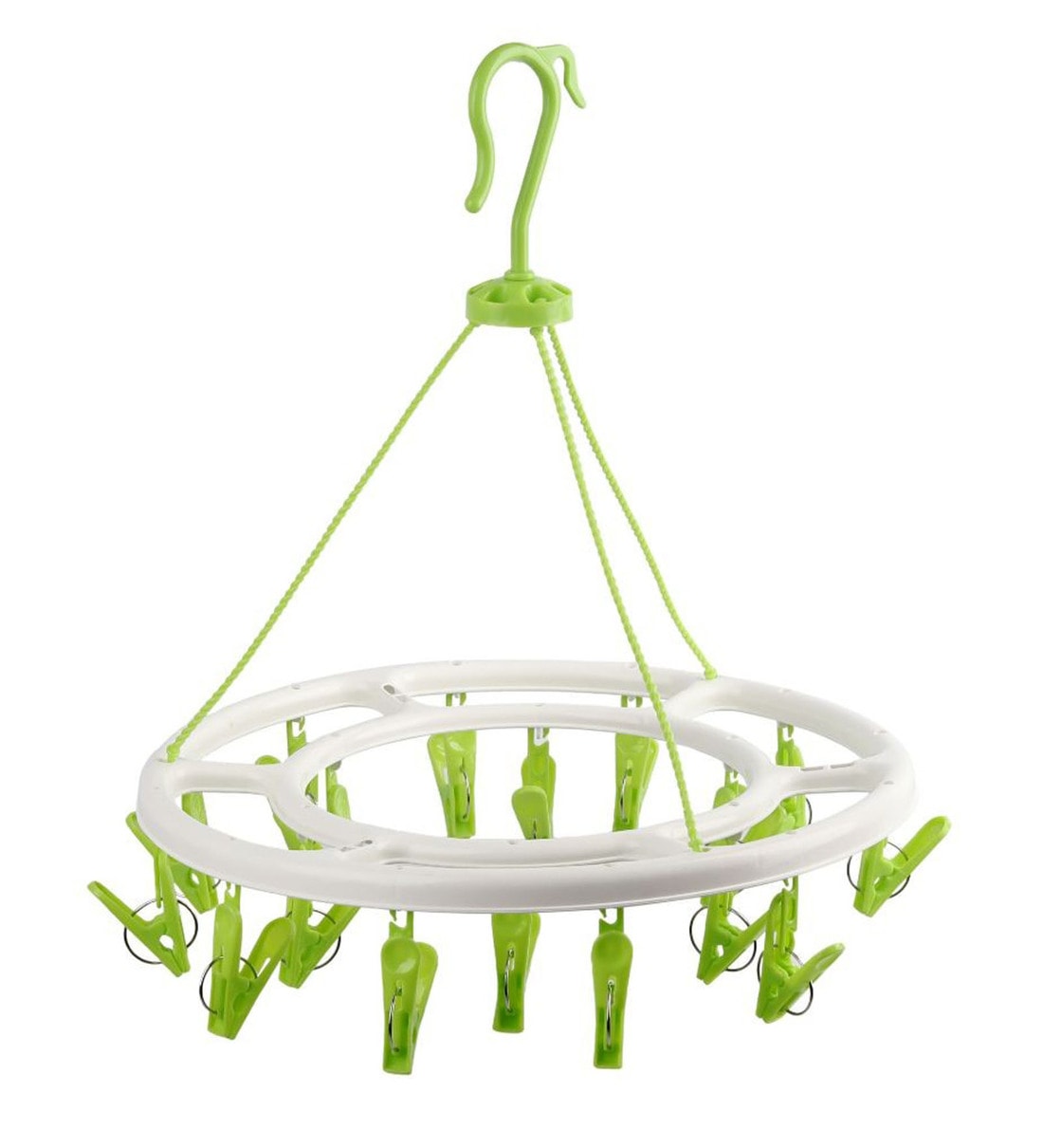 Multicolour Plastic Hanging Cloth Dryer with 18 Pegs, By Regalo