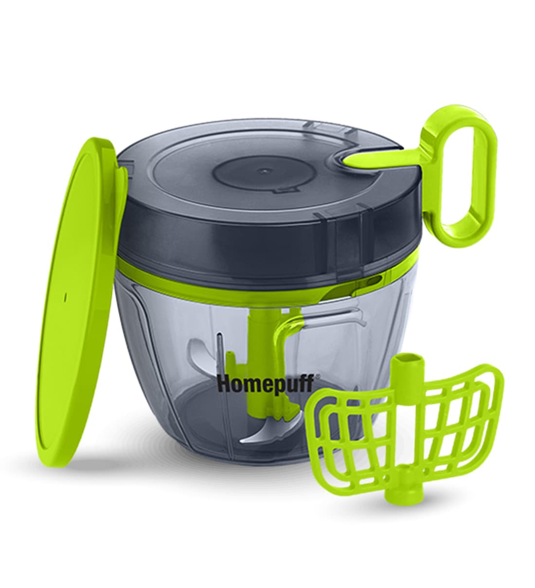Green Silicon & Metal Multipurpose Chopper, By Homepuff