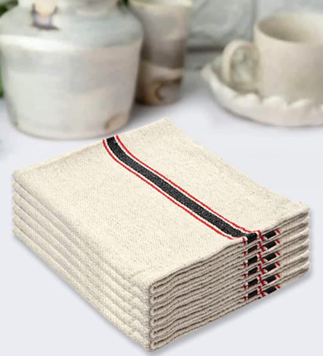 Beige Cotton Floor Cleaning Cloths (Pack of 4), By Status