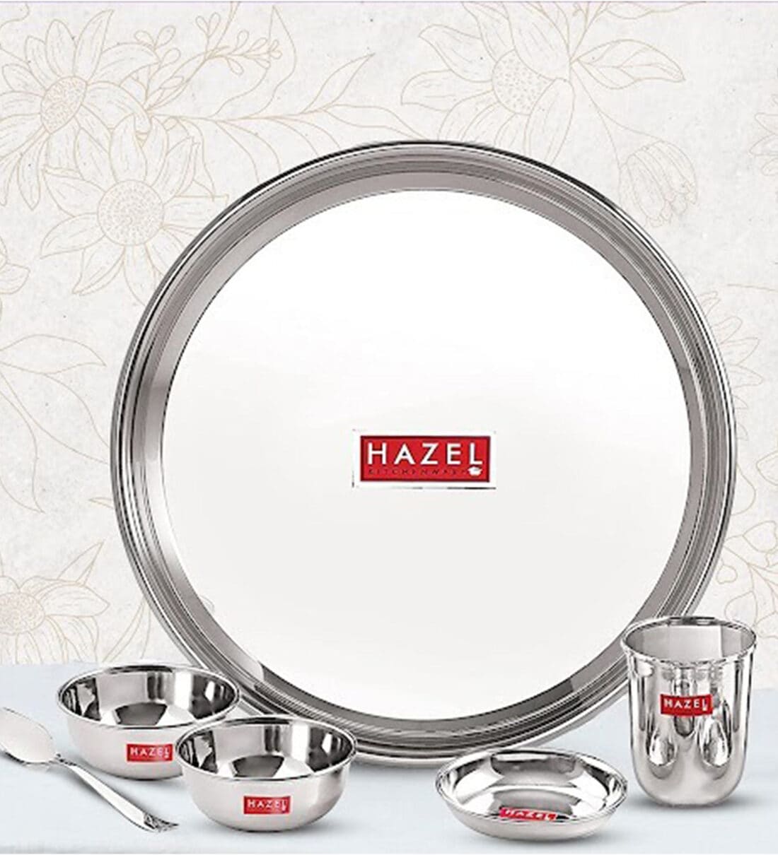 Basic's 6 Pcs Silver Stainless Steel Dinnerware Set, By Hazel