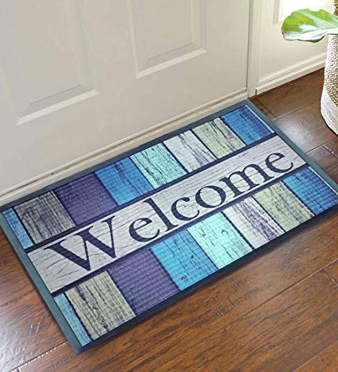 Multicolor Slogan Rubber 15 x 23 Inches Anti Skid Door Mat, By Status