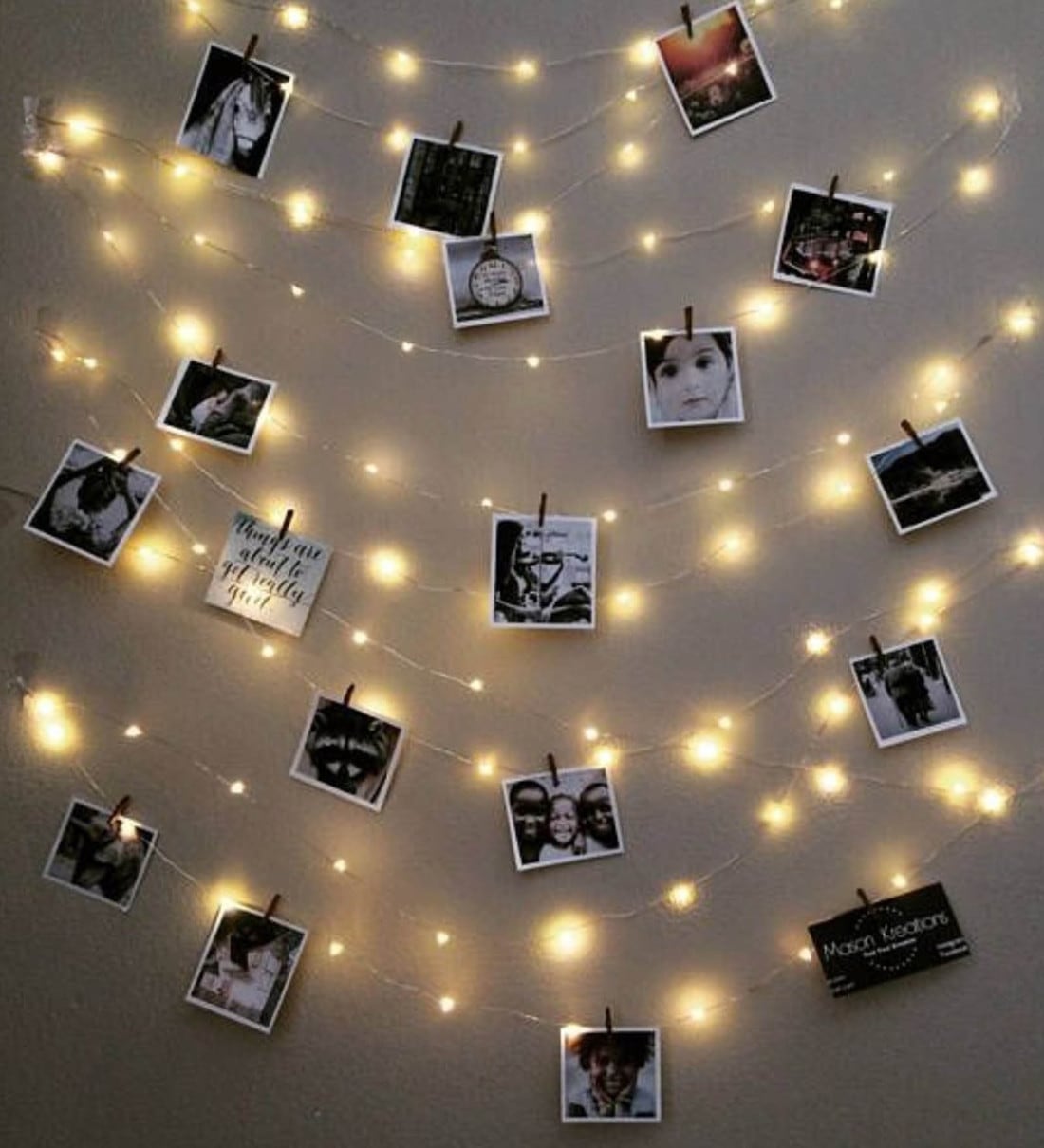 Yellow 8 Meter Plug-in String Light With Wodden Clips, By Tu Casa