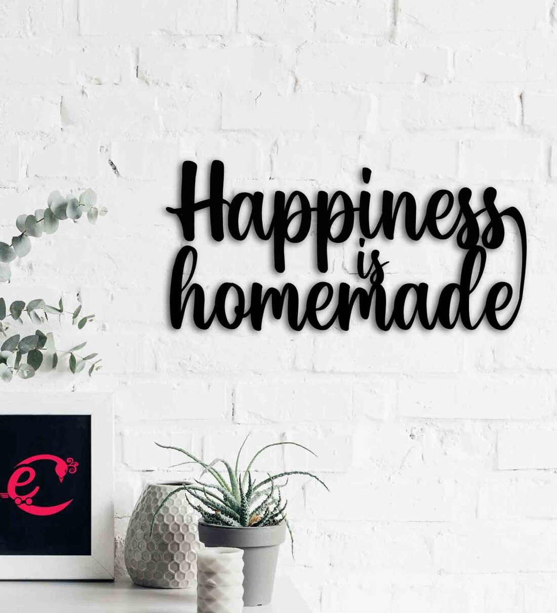 Happiness is Homemade MDF Wooden Wall Hanging, By eCraftIndia