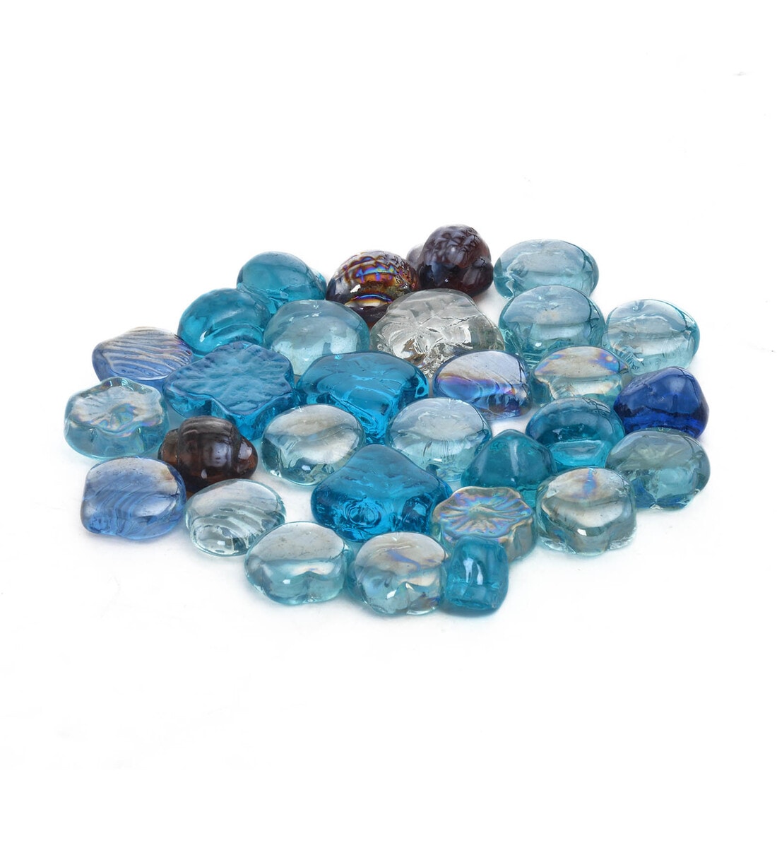 Multicolor Glass Shiny Rocks Decorative Pebbles, By @home