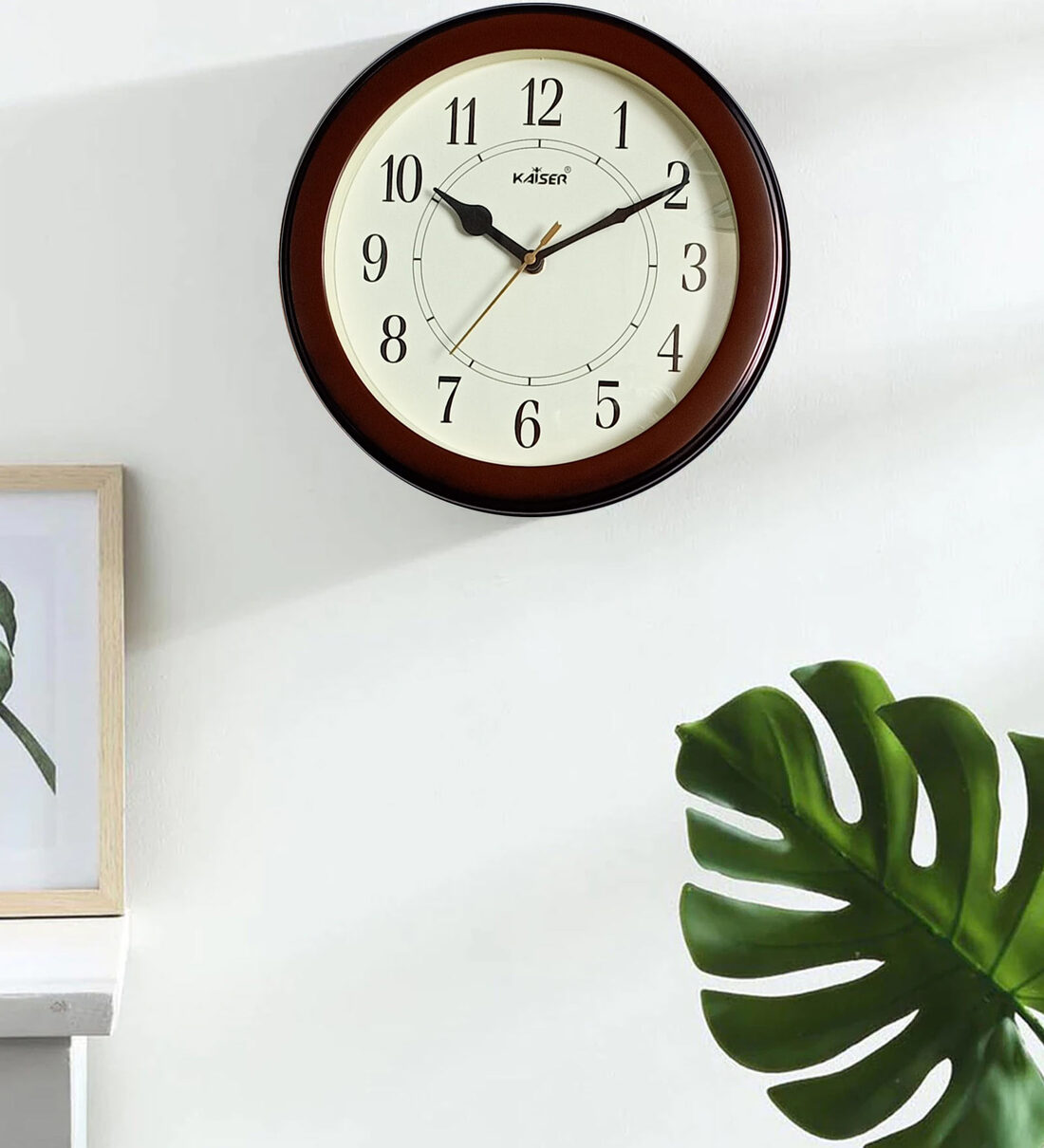 Brown Analog Wall Clock, By Kaiser