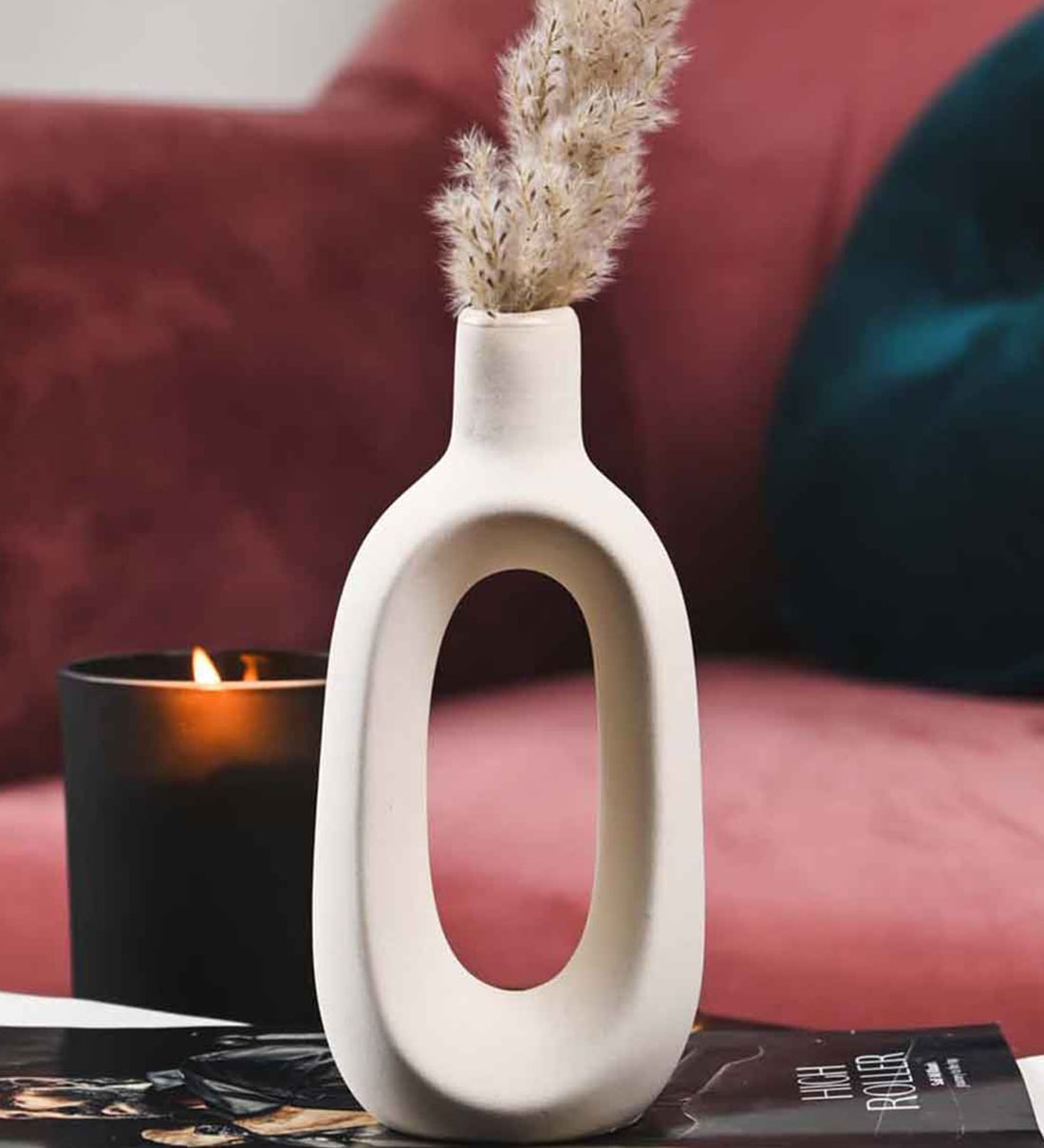 White Ceramic Kasy Table Vases, By Purezento