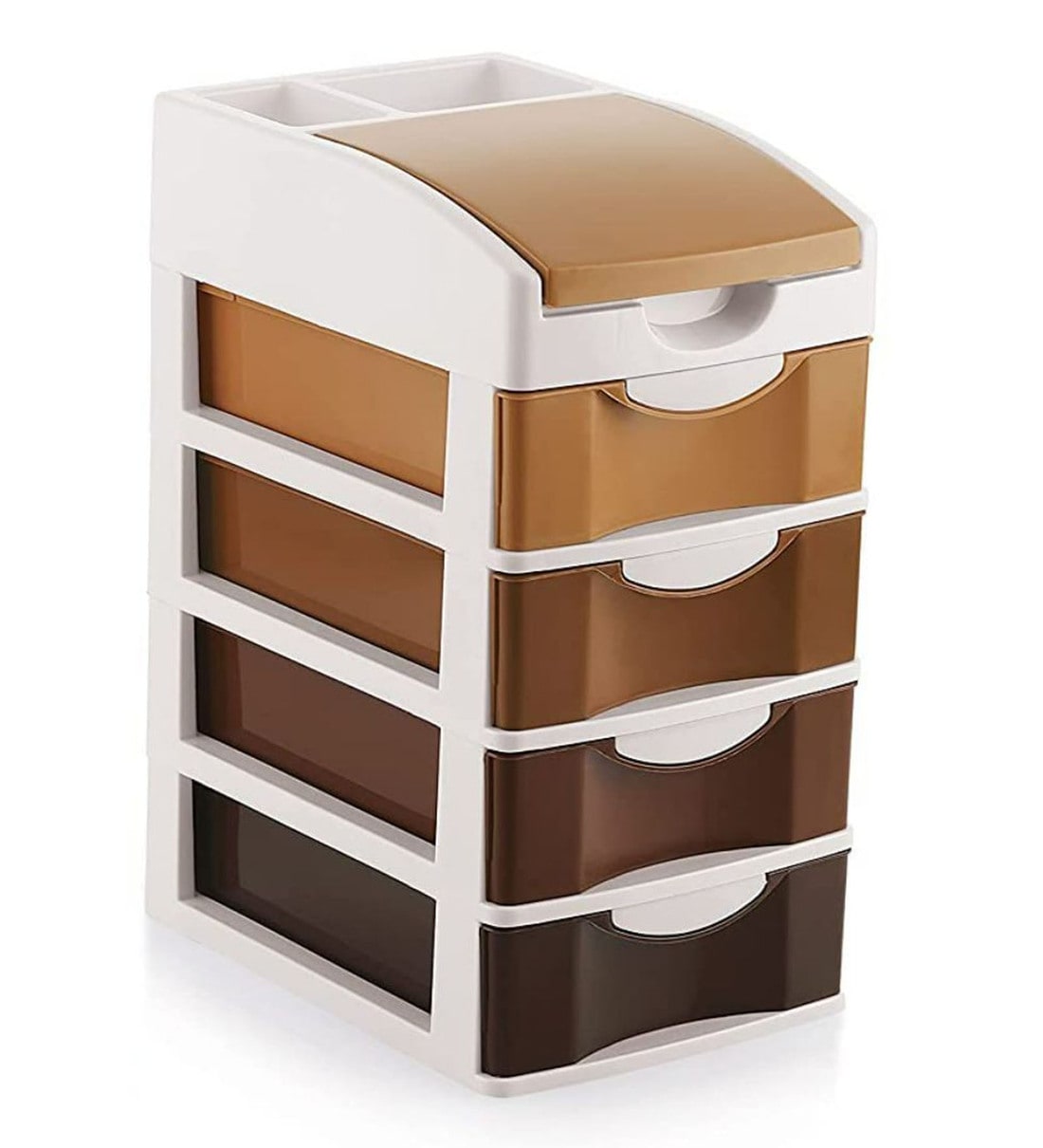 Brown Polypropylene 4 Layer Storage Drawer, By Regalo