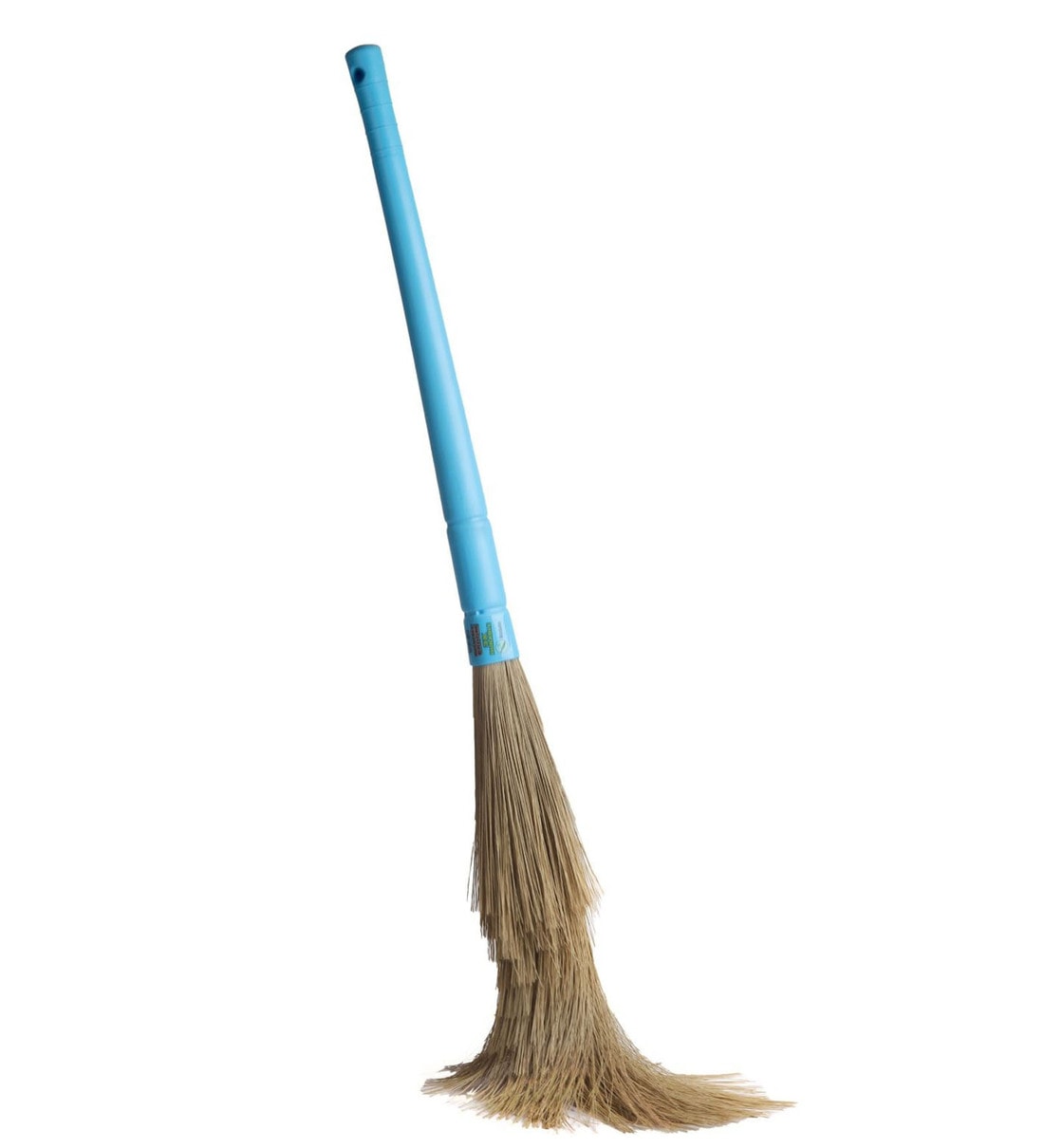 Blue Polypropylene Anti Bacterial Broom, By Regalo