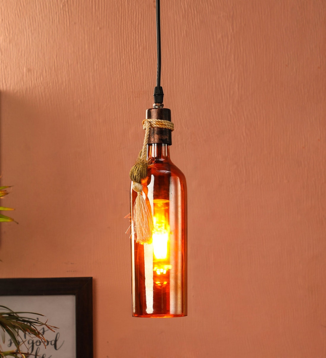 Layton Brown Metal Hanging Light, By DecorativeRay