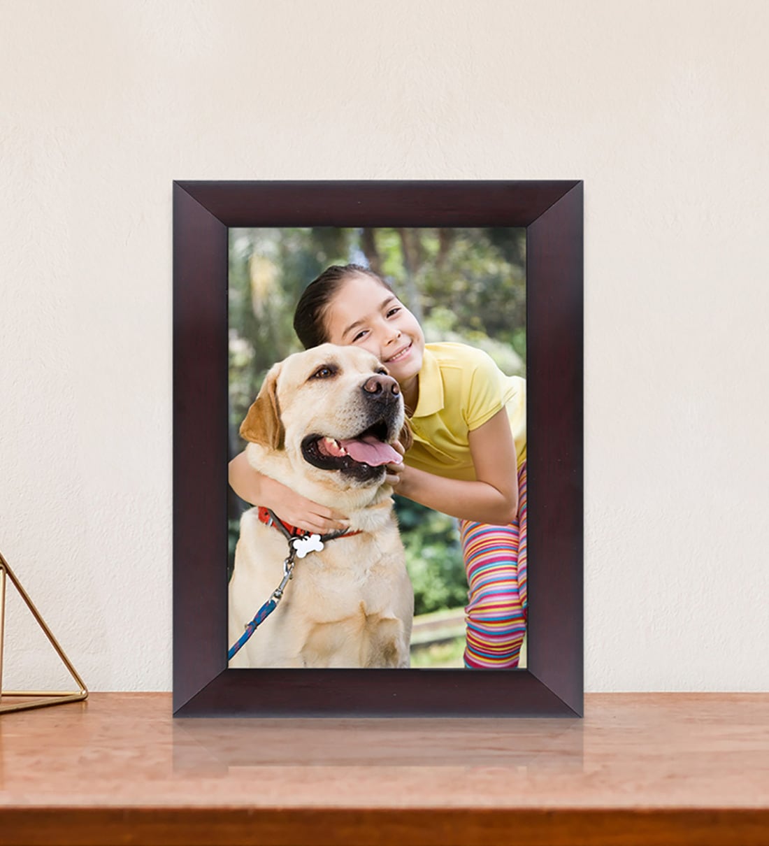Rosewood Synthetic wood 8x12 inch Table Photo Frame, By Random