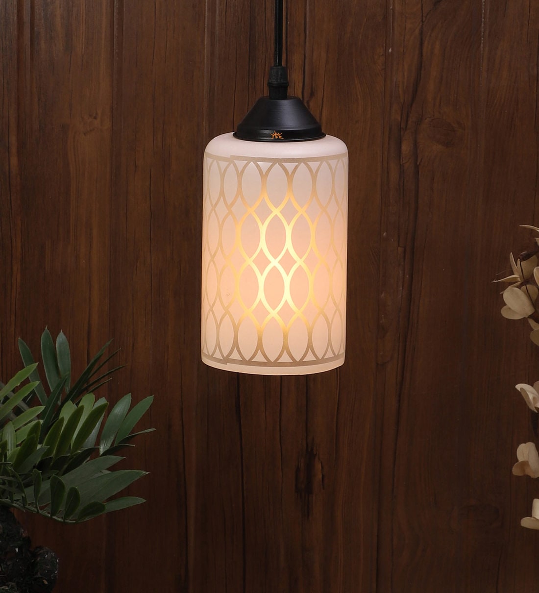 Fabricio Hsaka White Glass Hanging Light, By DecorativeRay