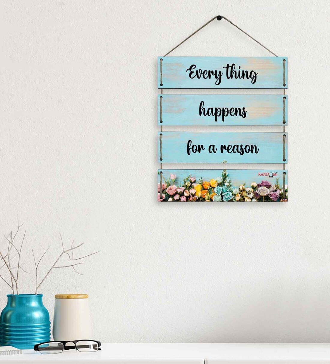 Motivational Quotes Multicolour MDF Wall Hanging, By Random