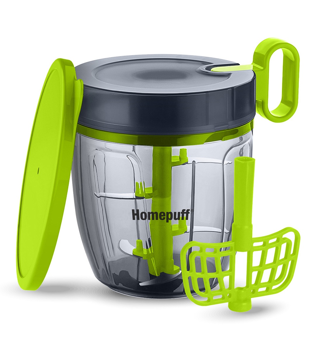 Green Silicon & Metal Multipurpose Chopper, By Homepuff