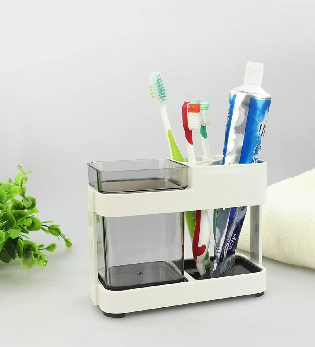 Galaxy Clear Plastic Toothbrush Holder, By Regalo