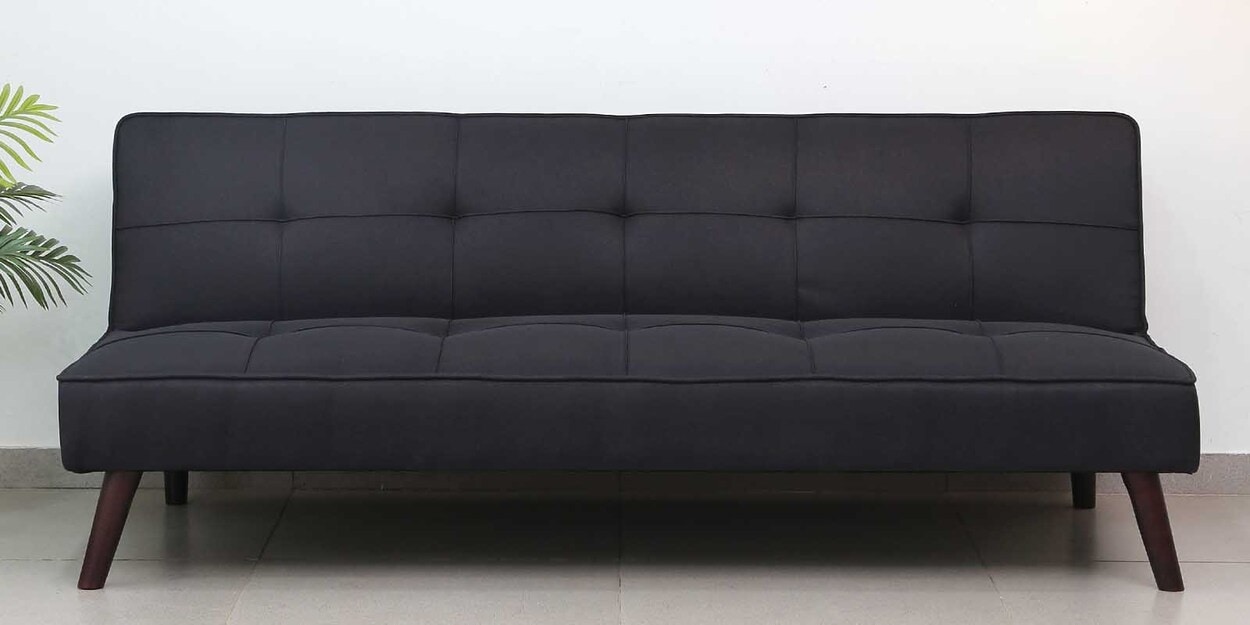 Luiz Sofa Cum Bed In Black Colour, By Mintwud from Pepperfry