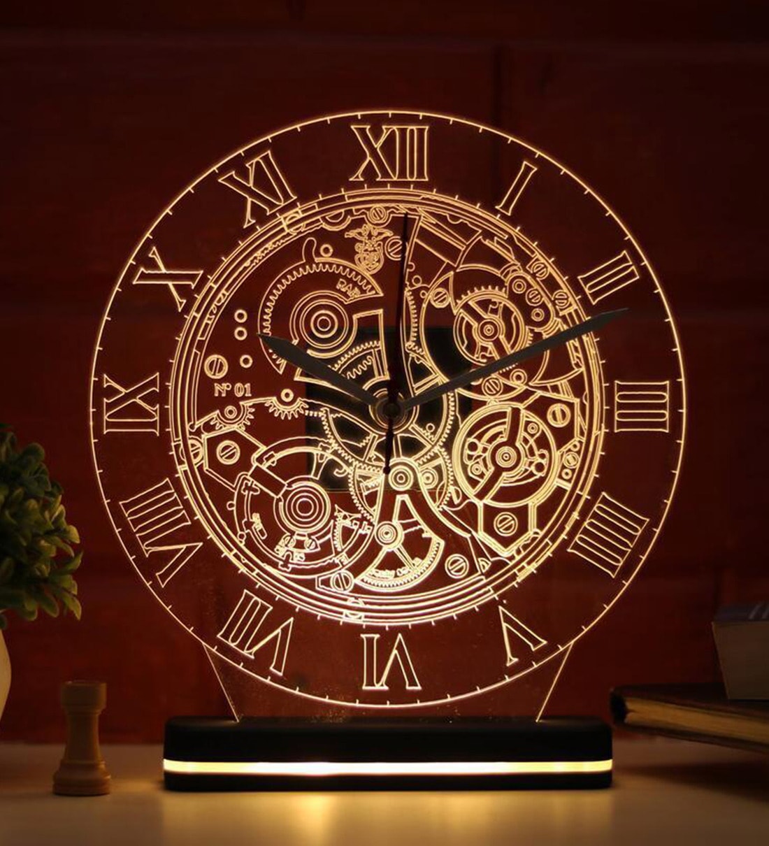 ABS Plastic Table Clock Lamp Table LED Lights, By LIT Lamps