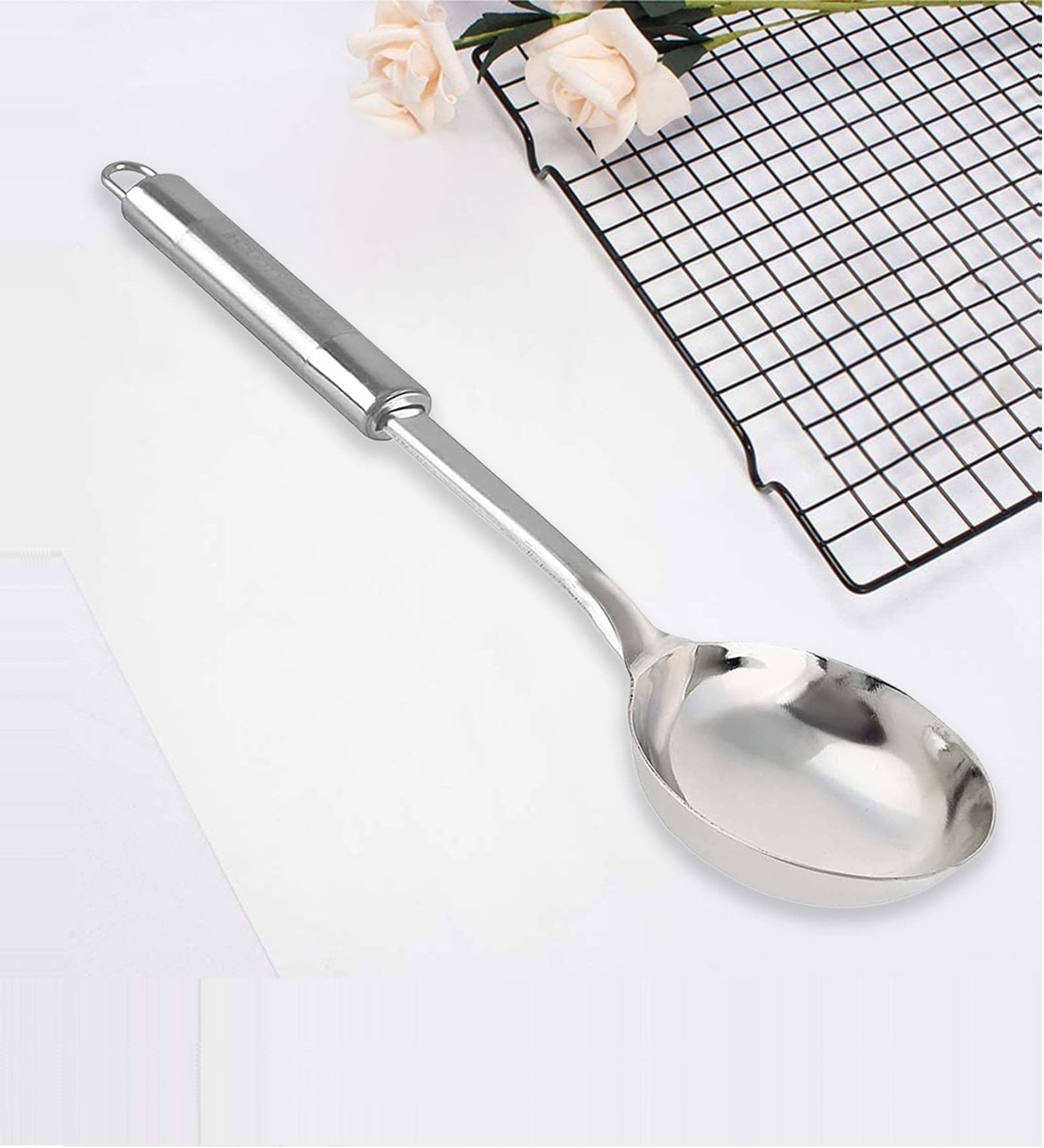 Oslo Stainless Steel Silver 1 Piece Laddle, By URBANSPOON