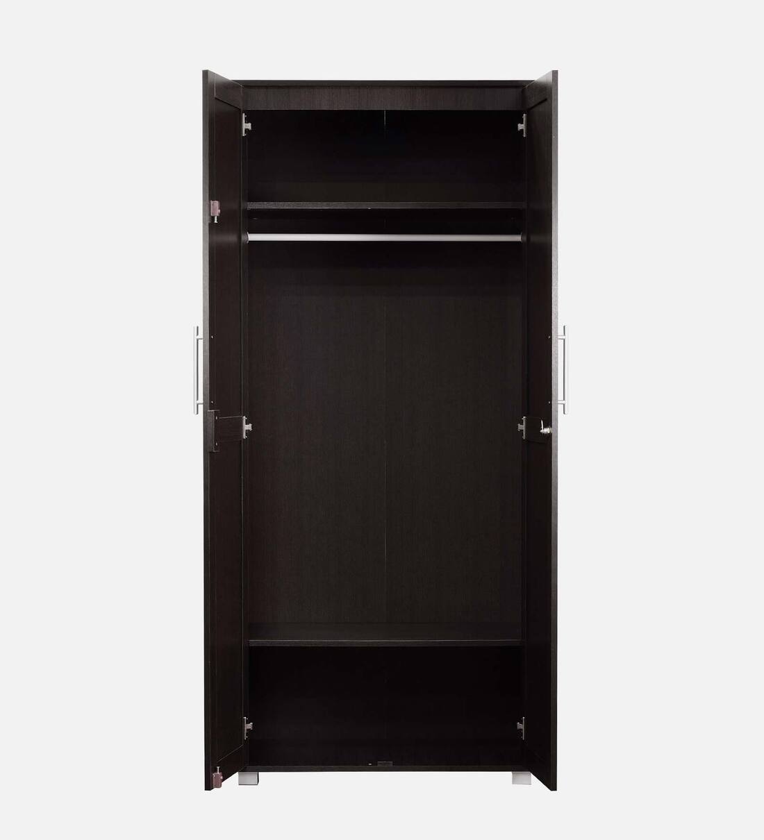 Shou 2 Door Wardrobe in Wenge Finish, By Mintwud from Pepperfry
