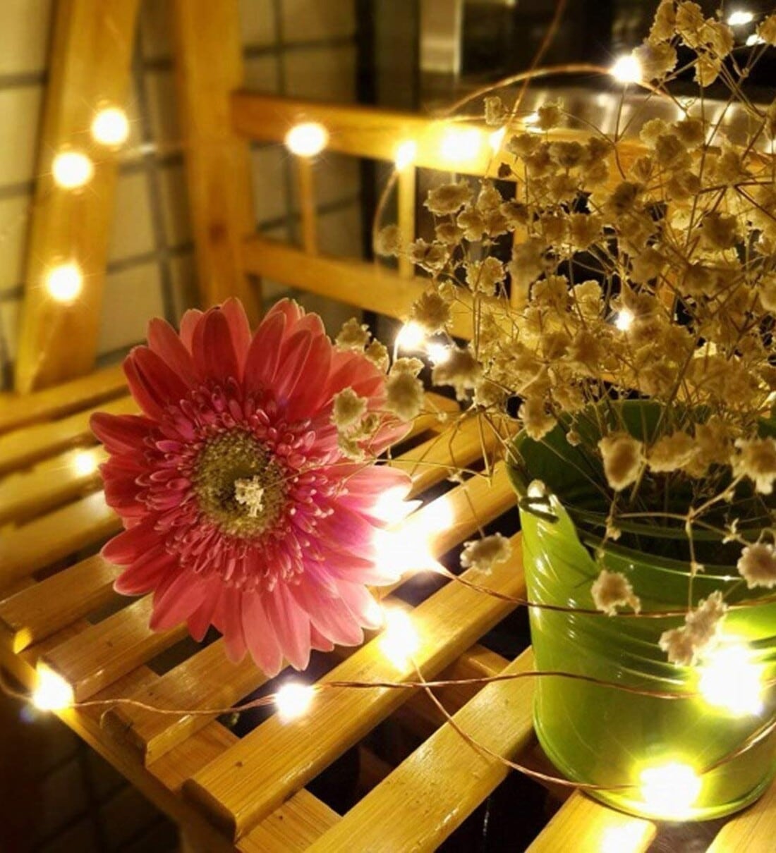 Yellow Colour 5 Mtrs (50 LED) USB Operated LED String Light, By Mansaa