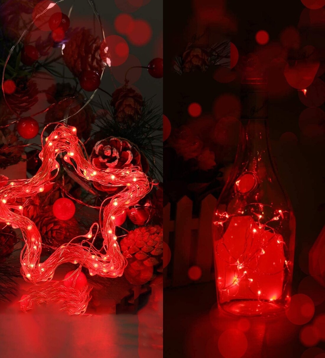 Red Colour 5 Mtrs (50 LED) USB Operated LED String Light, By Mansaa