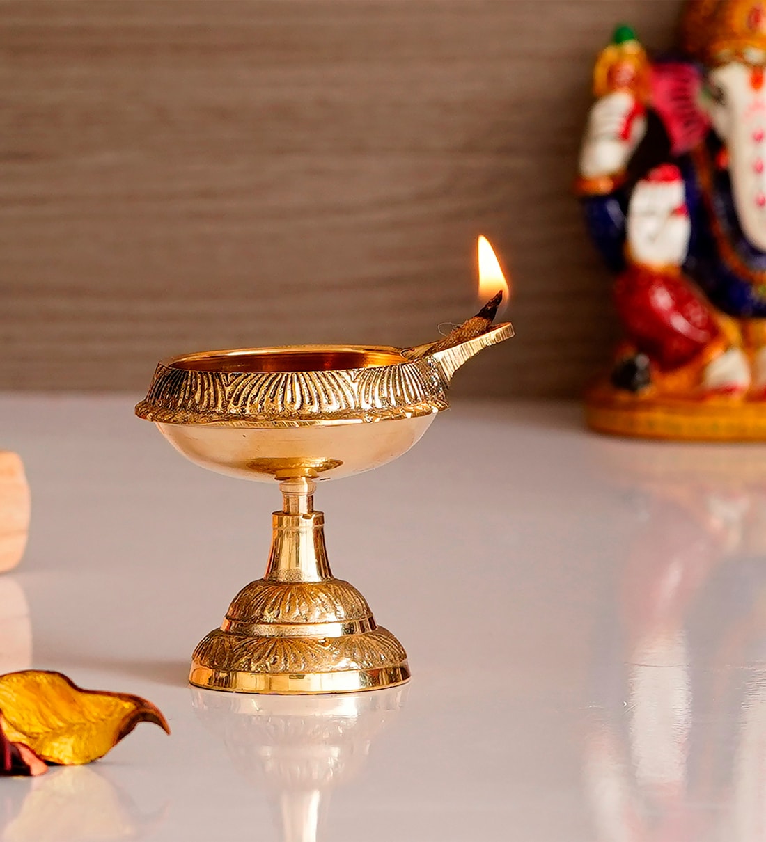 Brass Kuber Metal Diya, By eCraftIndia