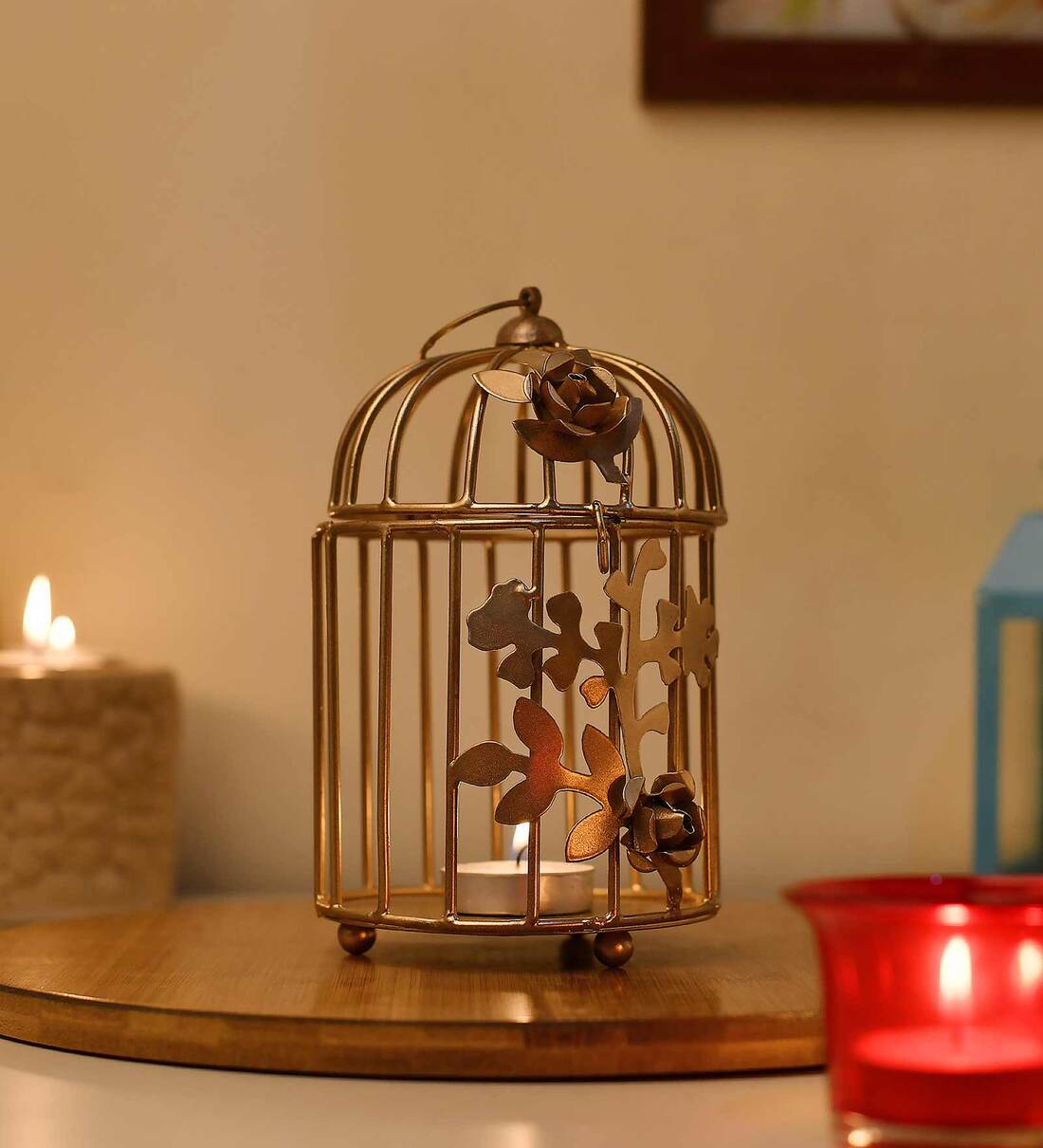 Gold Metal 1 Tea Light Holder, By Homesake