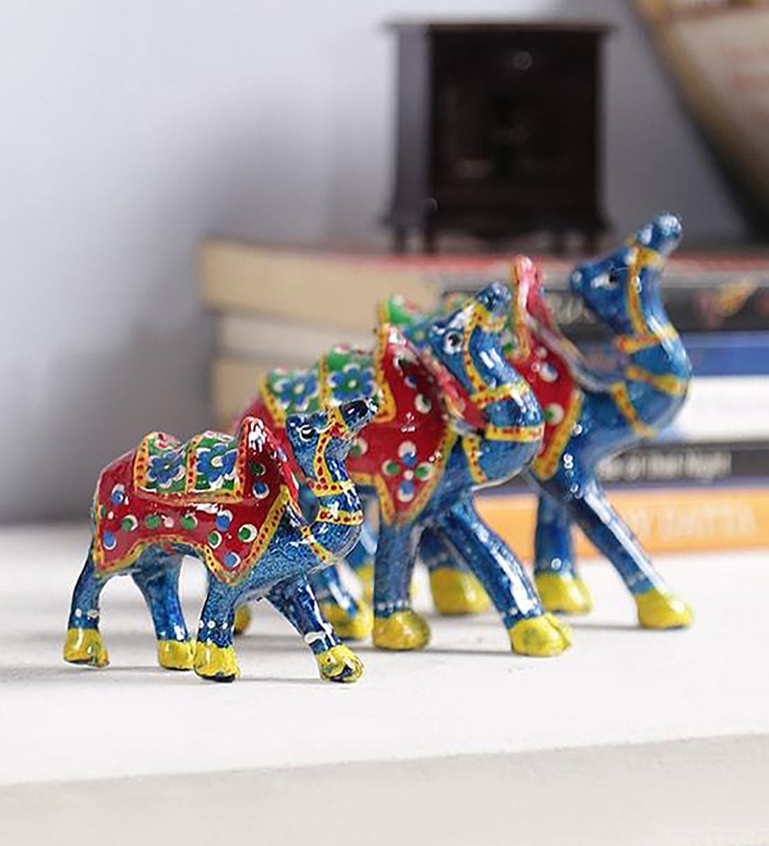 Multicolour Solid Wood Figurine,Share By Art of Jodhpur
