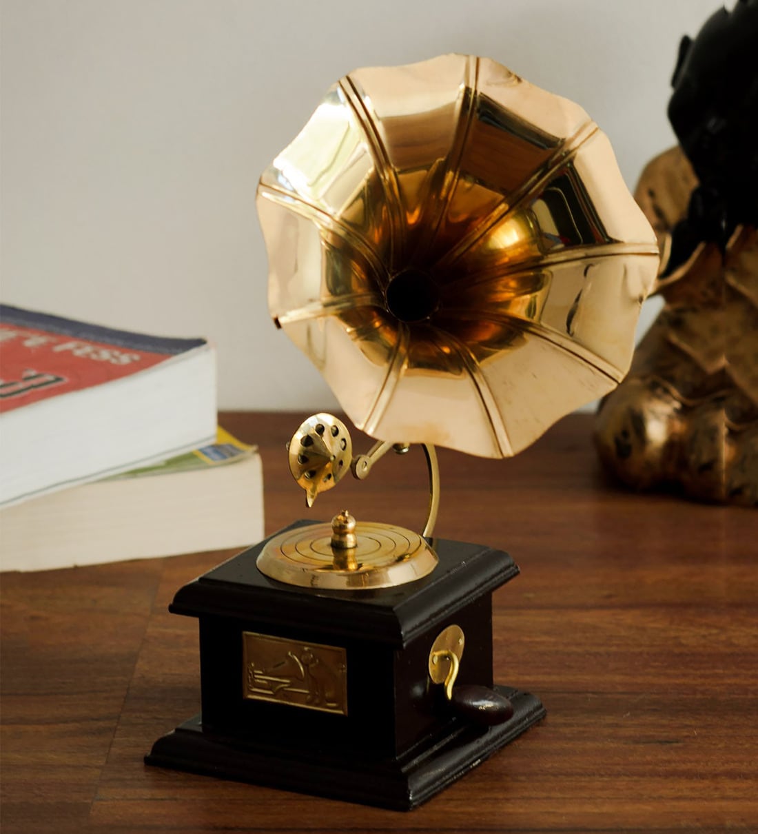 Brown Brass Music Decorative Canon ShowpieceShare By eCraftIndia
