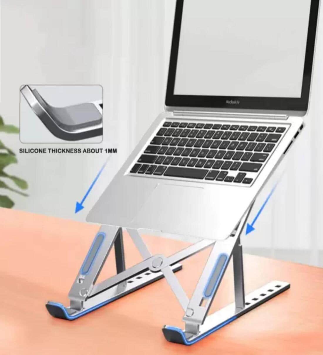 Portable Adjustable Metal Laptop Stand (Silver)Share By Fashion Bizz